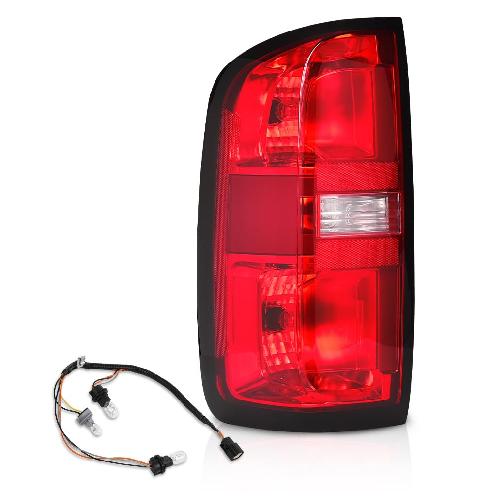 DOTCOM Tail Light Assembly Fit Chevy Colorado 2015-2022 (Fit 4-Door Crew Cab/Extended Cab Only) w/Bulbs Rear Brake Lamp Driver S