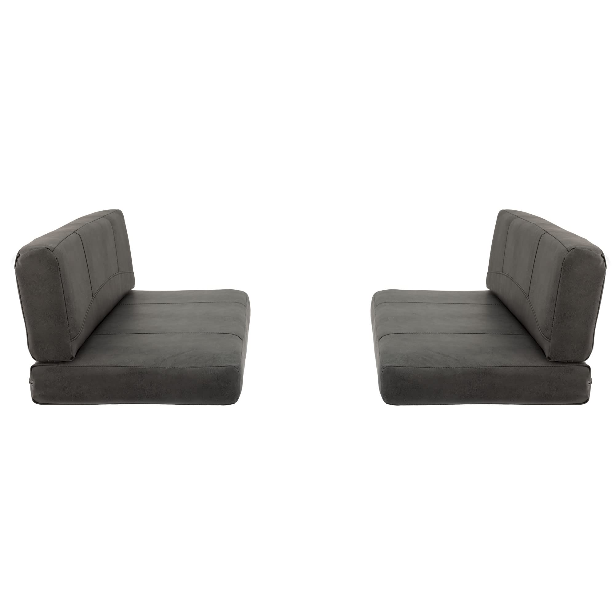 RecPro RV Dinette Booth Cushions - Memory Foam, 42", Gunmetal Color