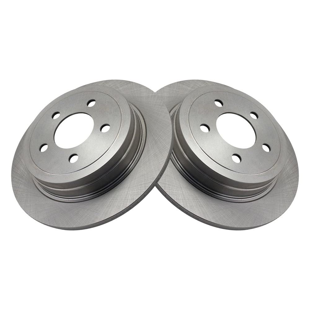 Trq Rear Brake Rotors Set Solid Compatible With 2003 Ford Explorer Sport 2003-2005 Explorer Sport Trac