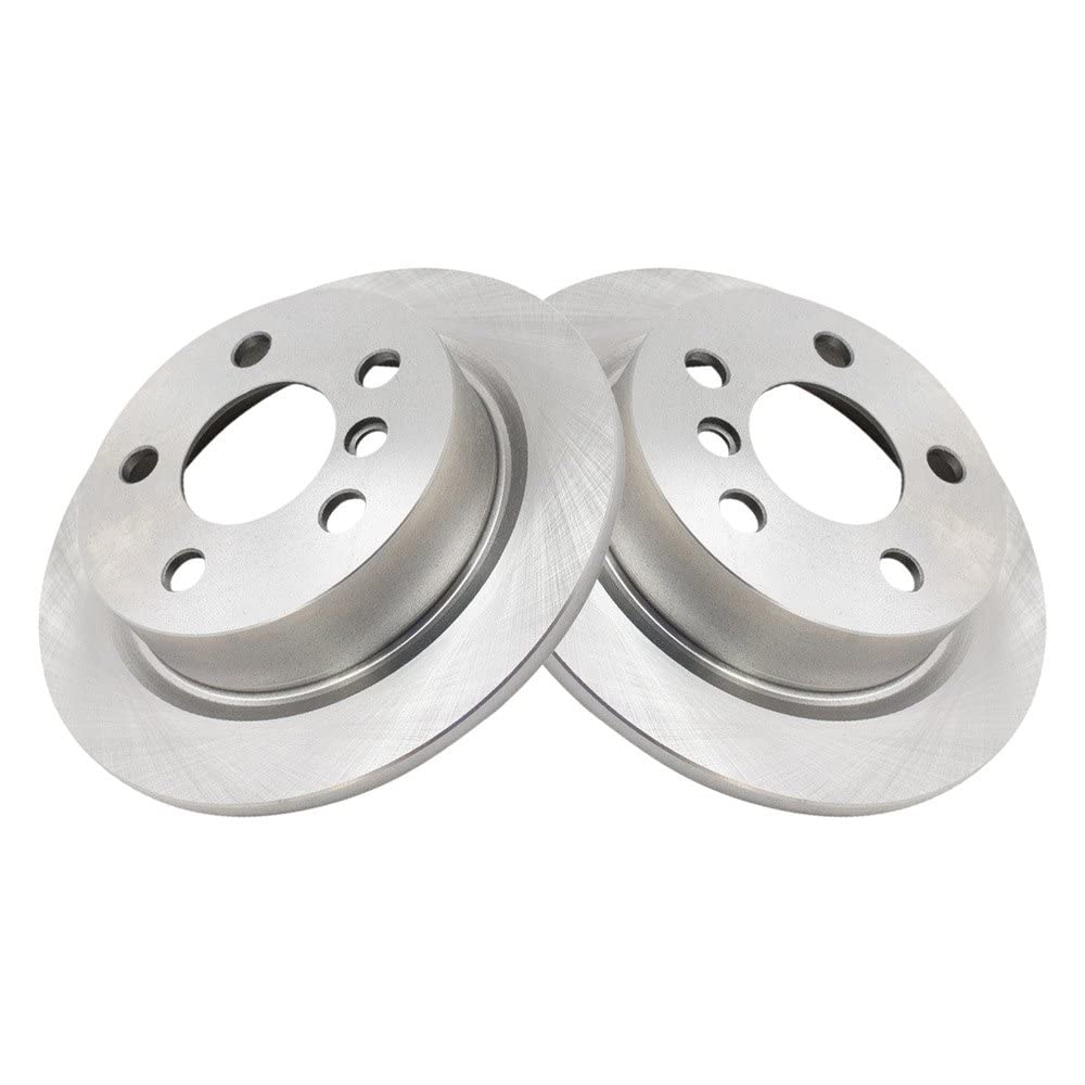 Trq Rear Brake Rotors Set Solid Compatible With 2014-2024 Mini Cooper