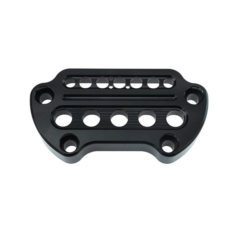 WOWTK Side Mount Instrument Bracket & Speedometer Relocation Cover for Harley Sportster XL Models 1993-2020, Aluminum, Gloss Black