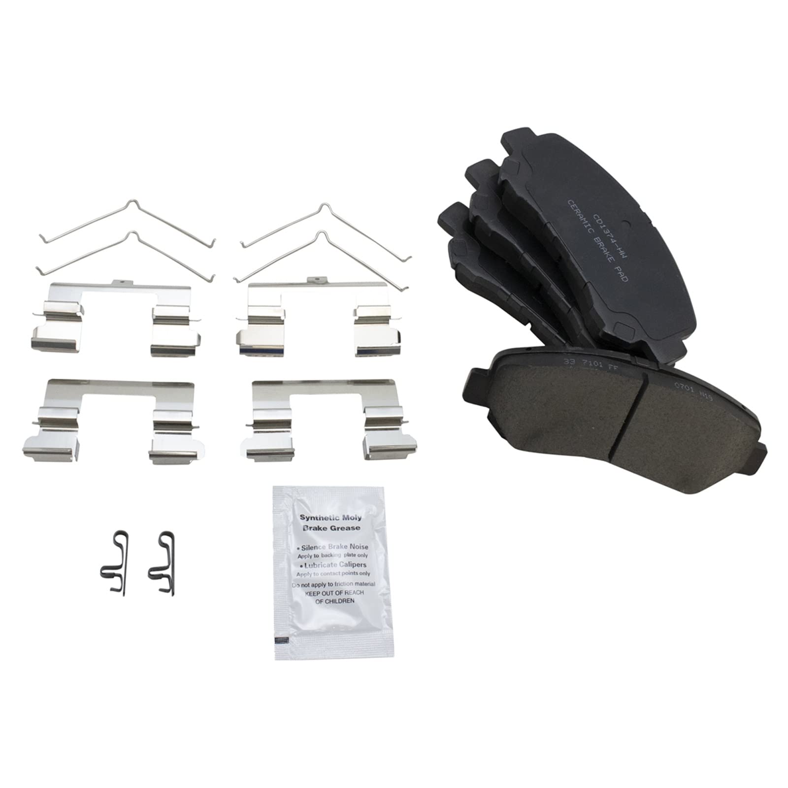 Trq Front Brake Pad & Rotor Kit Brake Pads Brake Rotor Ceramic Compatible With 2009-2012 Nissan Sentra