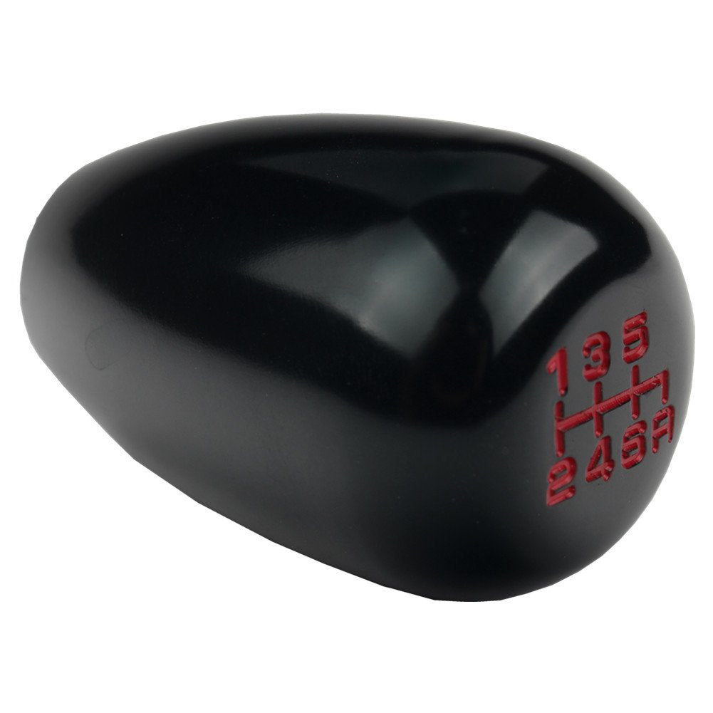 Dewhel Jdm Racing Type R Style 6 Speed 6Mt Manual Gear Stick Shift Knob Compatible With Honda Civic Accord S2000 Acura Integra (Black)