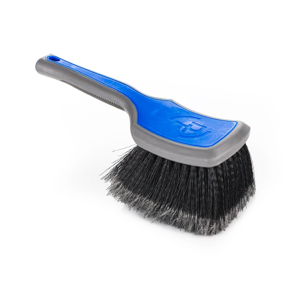 Detail Factory - ProGrip Wheel Face Brush - Ergonomic ProGrip Handle - Soft Flagged-Tip Bristles - Avalanche