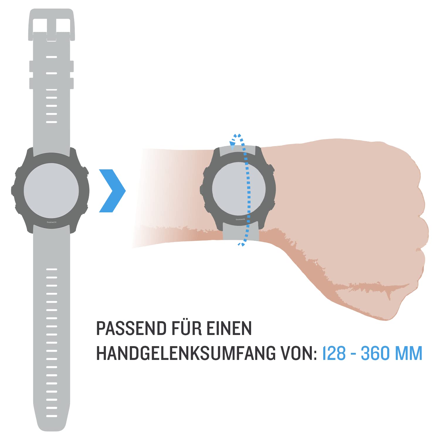 Garmin Quickfit 26Mm Watch Band And Optional Extra Long Strap, White Silicone, (010-12903-00)