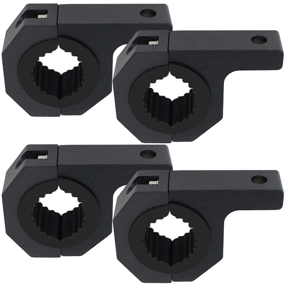 Horizontal Bull Bar Clamp Mounting Kit 4Pcs 1.37'' 1.5'' 2'' Led Lights Bar Bumper Lights Offroad Driving Lights Mounting Bracke