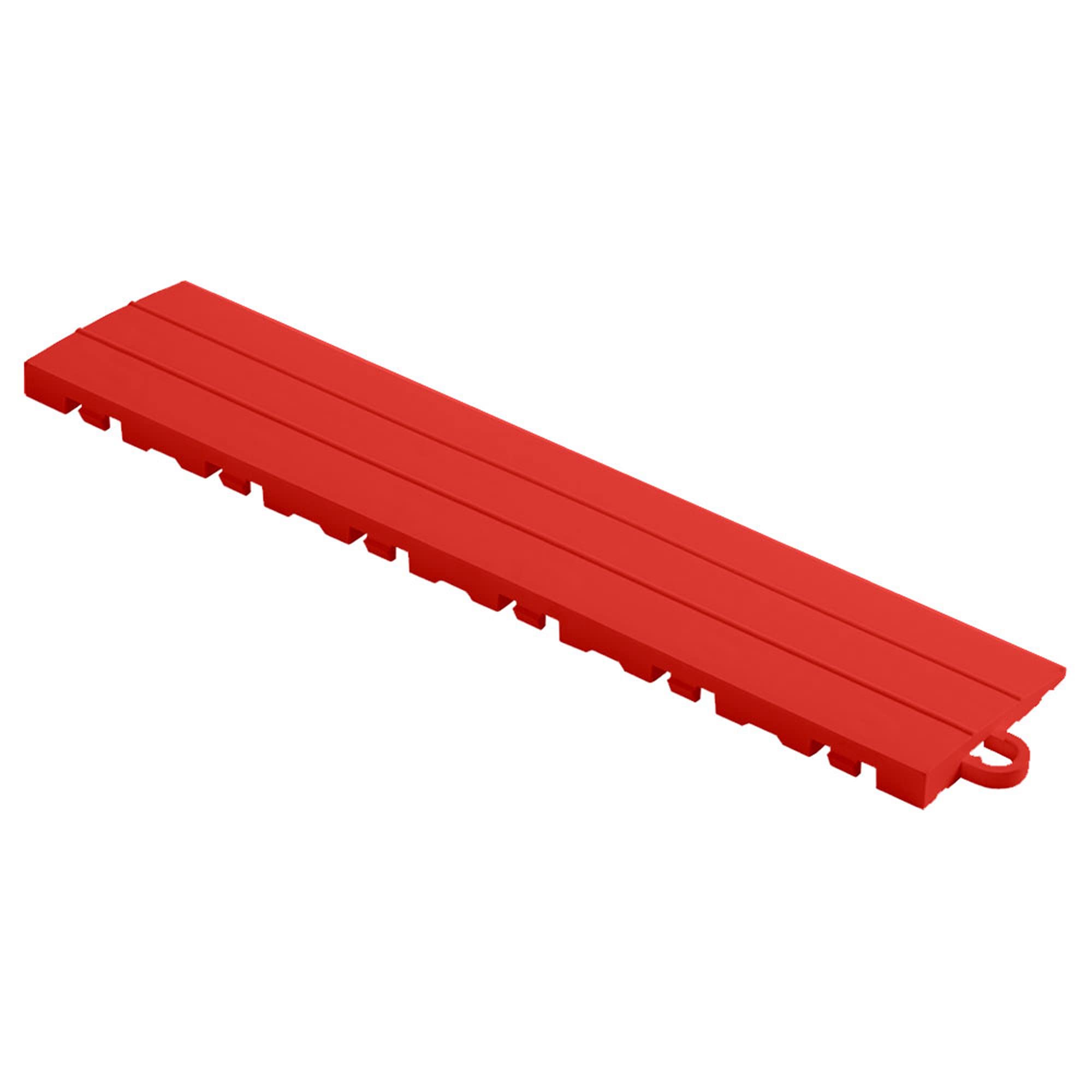 Speedway Diamond Pegged Edge for Interlocking Garage Floor Tiles, 12 x 2.75-Inch, Red, 10 Piece Set