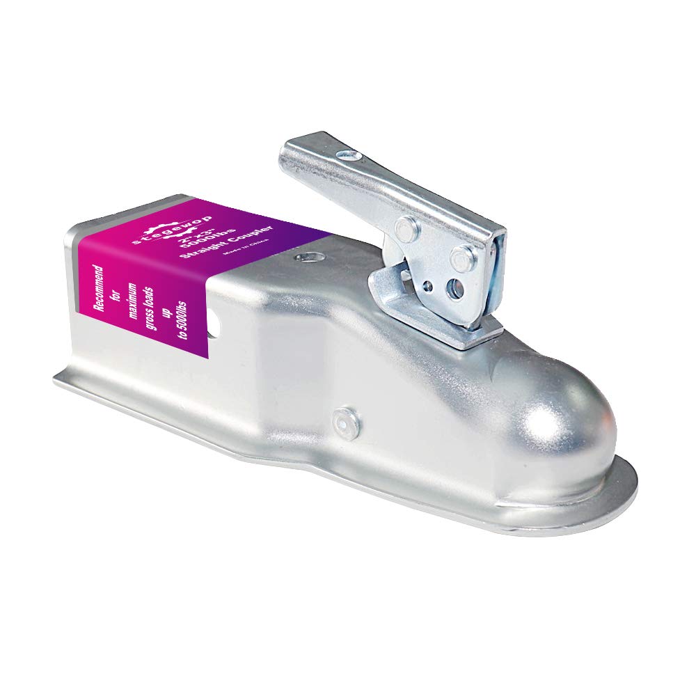 2 Straight Trailer Coupler, 3 Channel - 5000 lb Class III - for Towing RV, Boat, Camper (5000LBS 2X3)