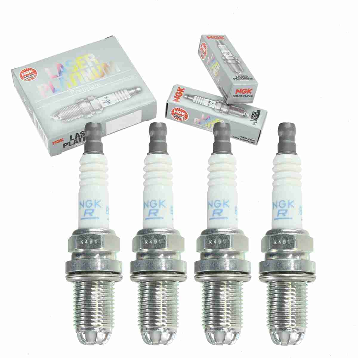 4 pc NGK Laser Platinum Spark Plugs compatible with Mini Cooper 1.6L L4 2002-2008