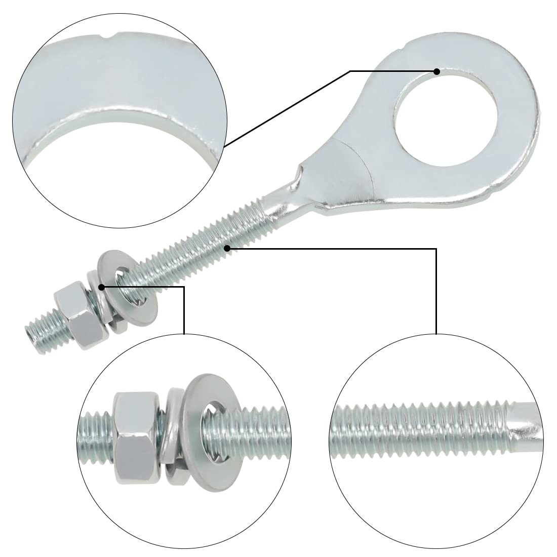 Fvrito 15Mm 0.59 ' ' Rear Chain Tensioner Axle Adjuster For Coleman Ct200U Bt200X Baja Massimo Mb200 Mini Bike 50Cc-125Cc Xr100R
