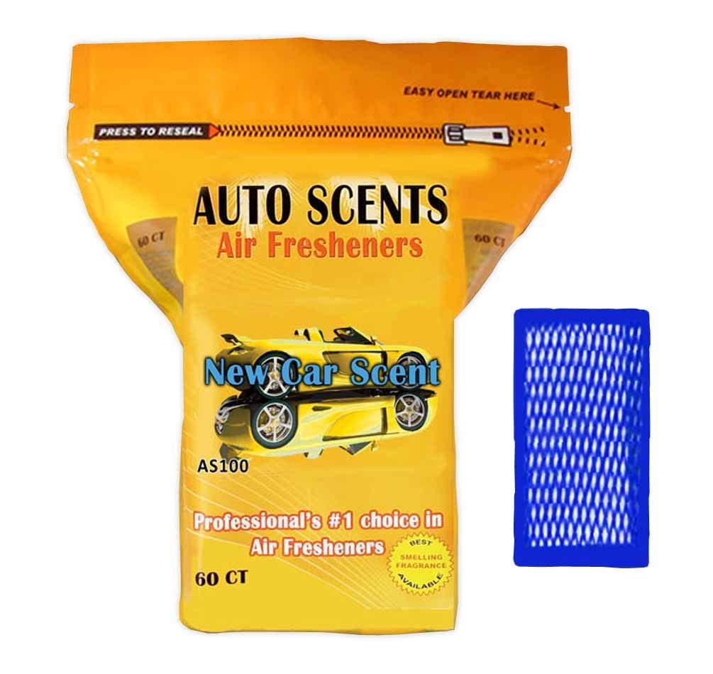 New Car Scent Professional Air Freshener Pads - Remove the Worst Smells with These Heavy Duty Pads (60 Pads Per Pack) (New Car S