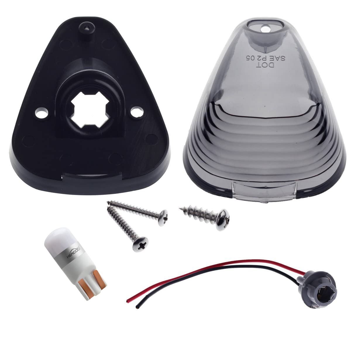 HERCOO Smoke Lens LED Cab Marker Lights Assembly for F150 F250 F350 F450 F550 - Model 8542093401 (Qty:5)