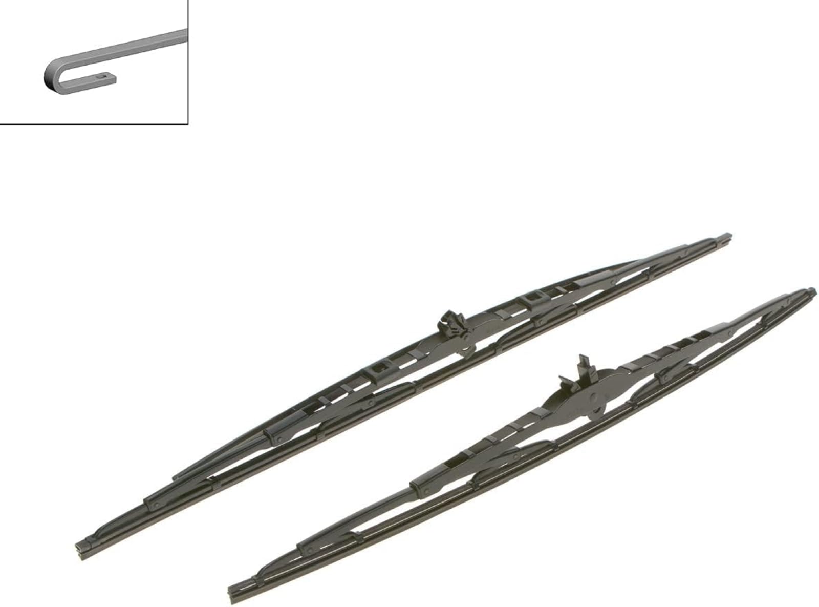 Bosch Wiper Blade Set - Twin Spoiler, Dual Rubber, 24"/21", Model 3397001802