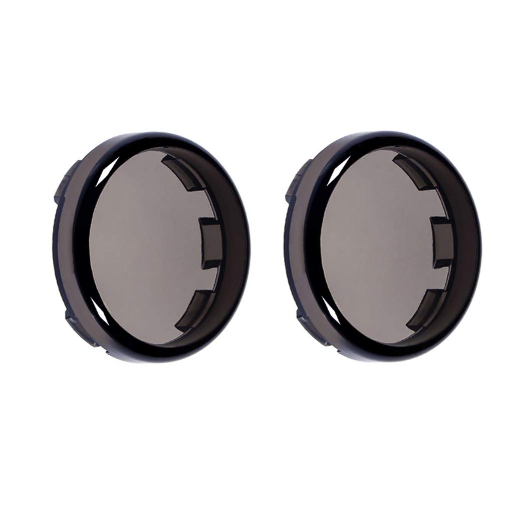 Benlari Smoke Bullet Turn Signal Light Lens Covers Compatible For Harley Davidson Touring Dyna Softail Sportster Electra Street