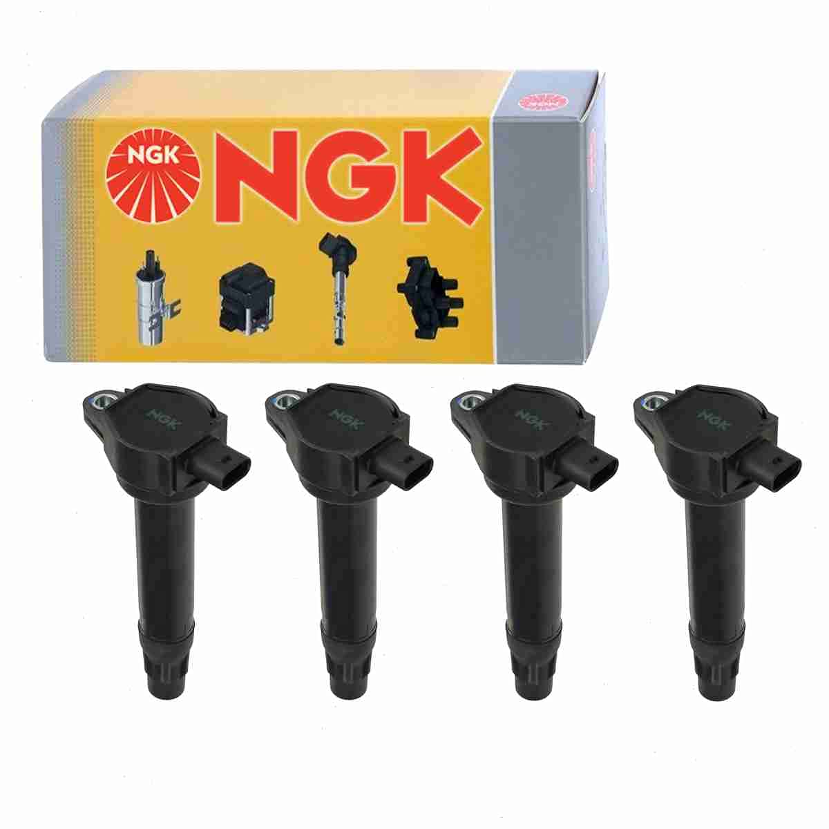 4 pc NGK Ignition Coils compatible with Jeep Patriot 2.0L 2.4L L4 2007-2017
