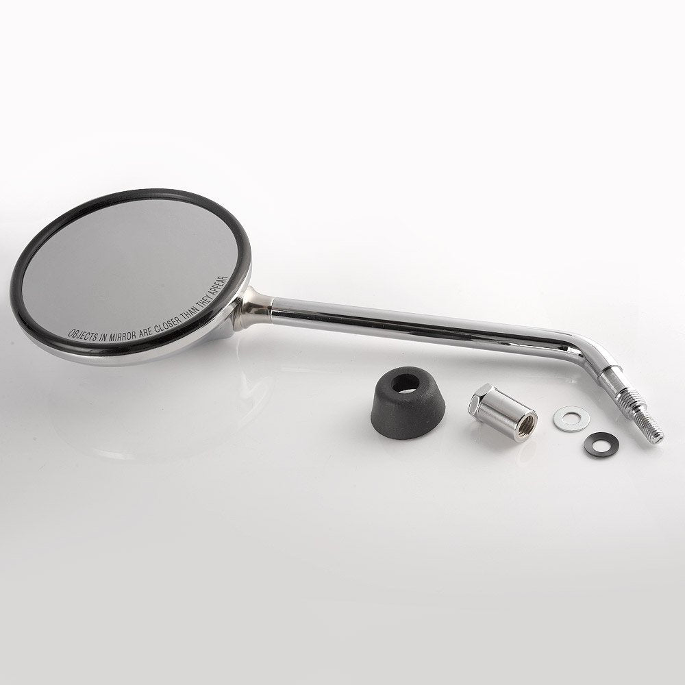 KiWAV OEM Replacement Mirror FV-025-1 for PIAGGIO Liberty RST125, Vespa LX, Left Hand, Chrome, Glass