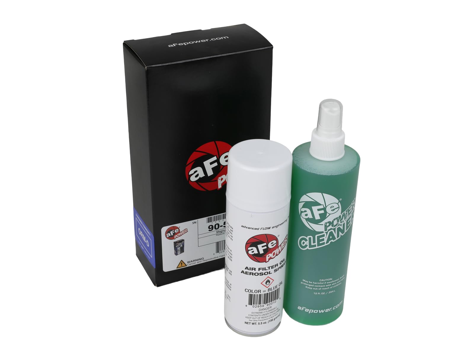 Afe Power Air Filter Restore Kit: 12Oz Filter Cleaner And 5.50Oz Aerosol Filter Oil - Blue, Restores Pro 5R Engine Air Filters, #90-50001