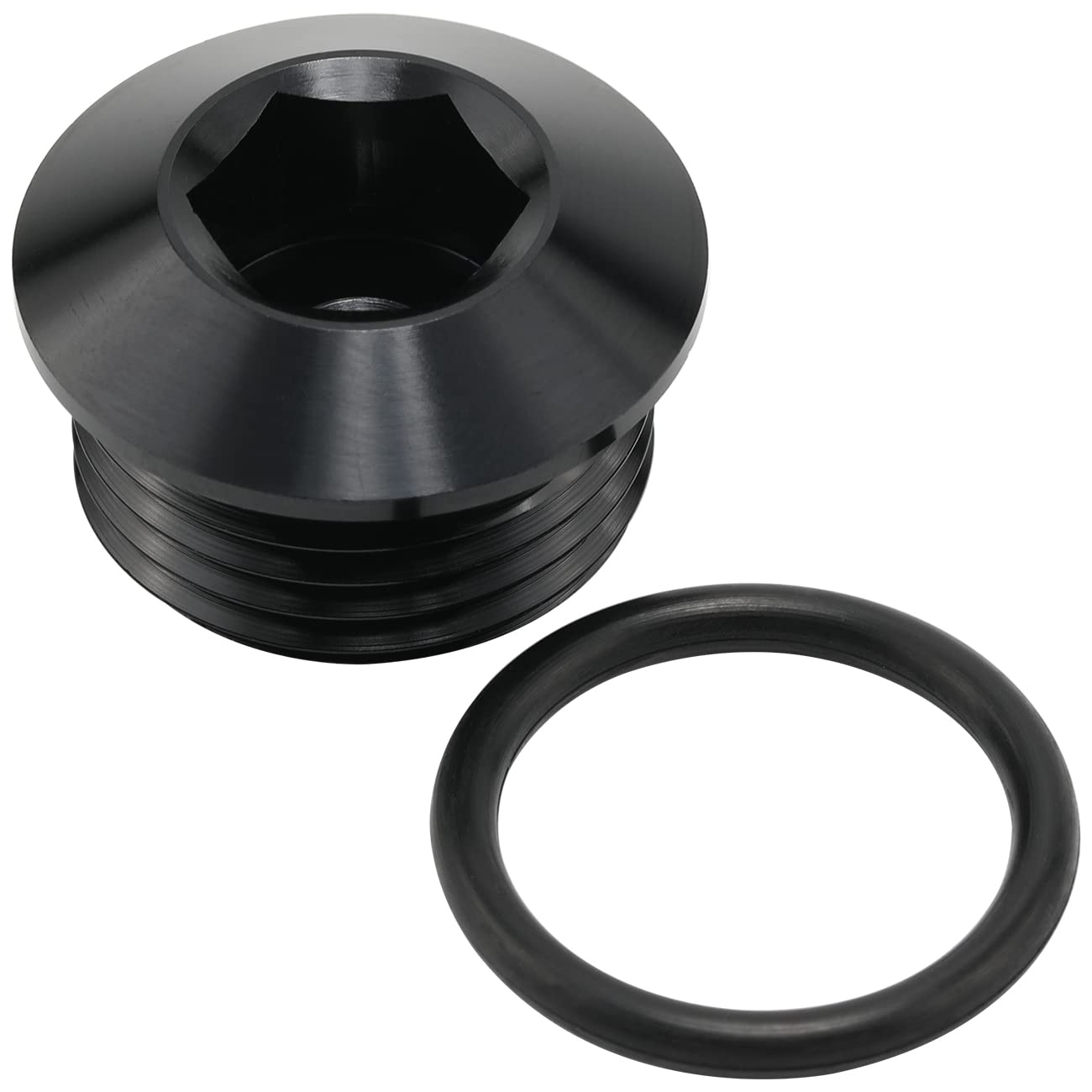 Podavelle 10An 10 Orb O-Ring Seal Boss Socket Port Plug Block Off Fitting Adapter Aluminum Black