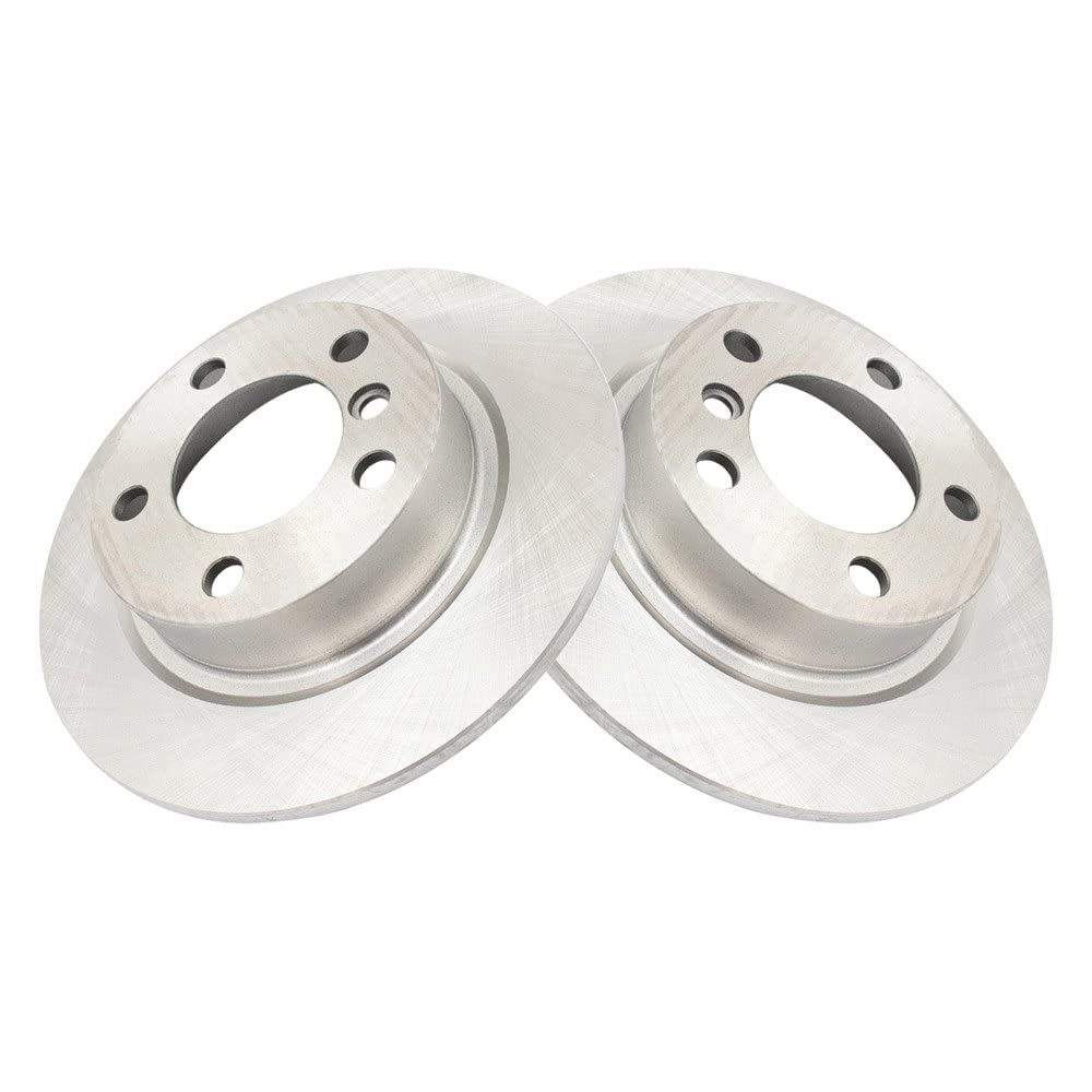 Trq Rear Brake Rotors Set Solid Compatible With 2011-2016 Mini Cooper Countryman 2013-2016 Cooper Paceman