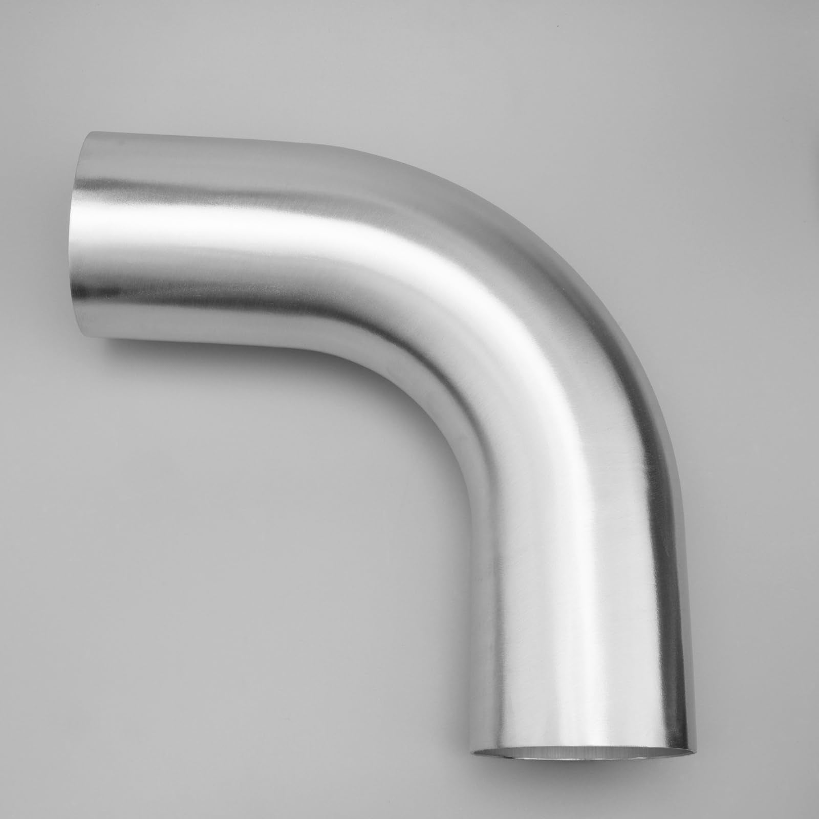 Ac Performance 3.5'' (89Mm) Od 90 Degree Aluminum Elbow Intercooler Pipe Air Intake Tube, 1.28D Radius, Brushed Finish