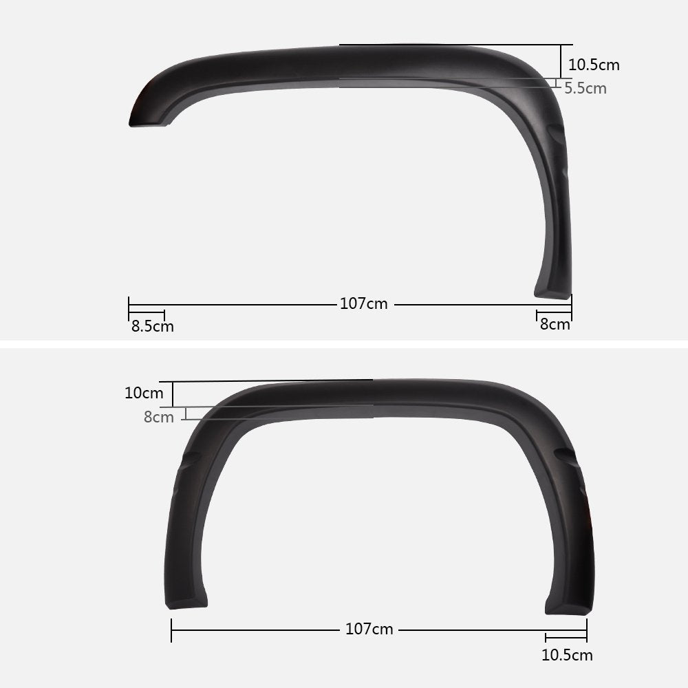 G-PLUS Fender Flares for 1994-2001 Dodge Ram 1500/2500/3500, Black Matte Truck Accessories, 4pcs Trim Cover Protector