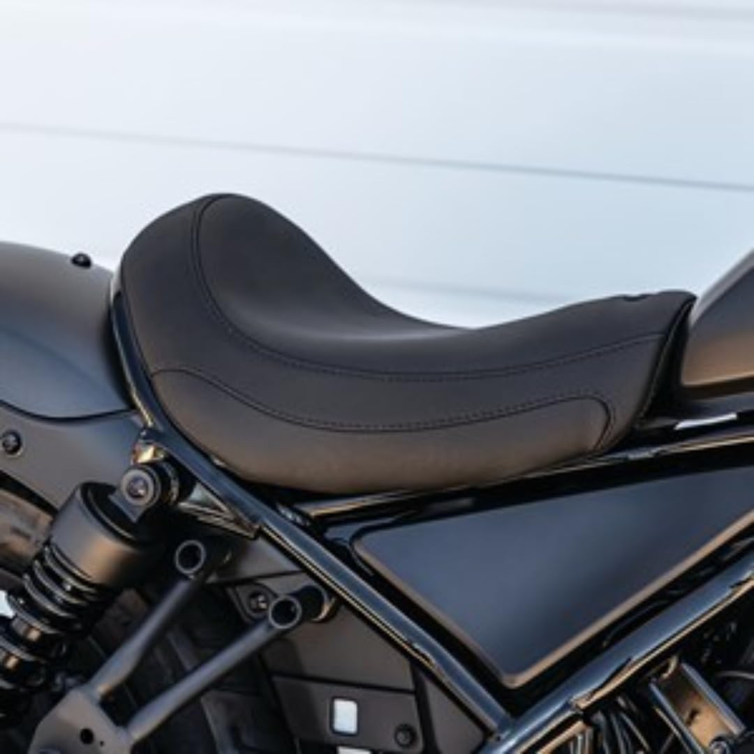 Mustang Motorcycle Seats 84000 Tripper Solo Seat For Honda Rebel 300 & 500 2017-'21, Original, Black