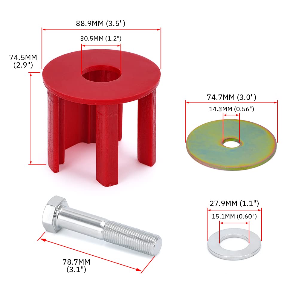Pqy Engineering Dog Bone Engine Mount Insert Kit Fit Compatible With Vw Golf Gti Rabbit Mk5 2.0Tsi