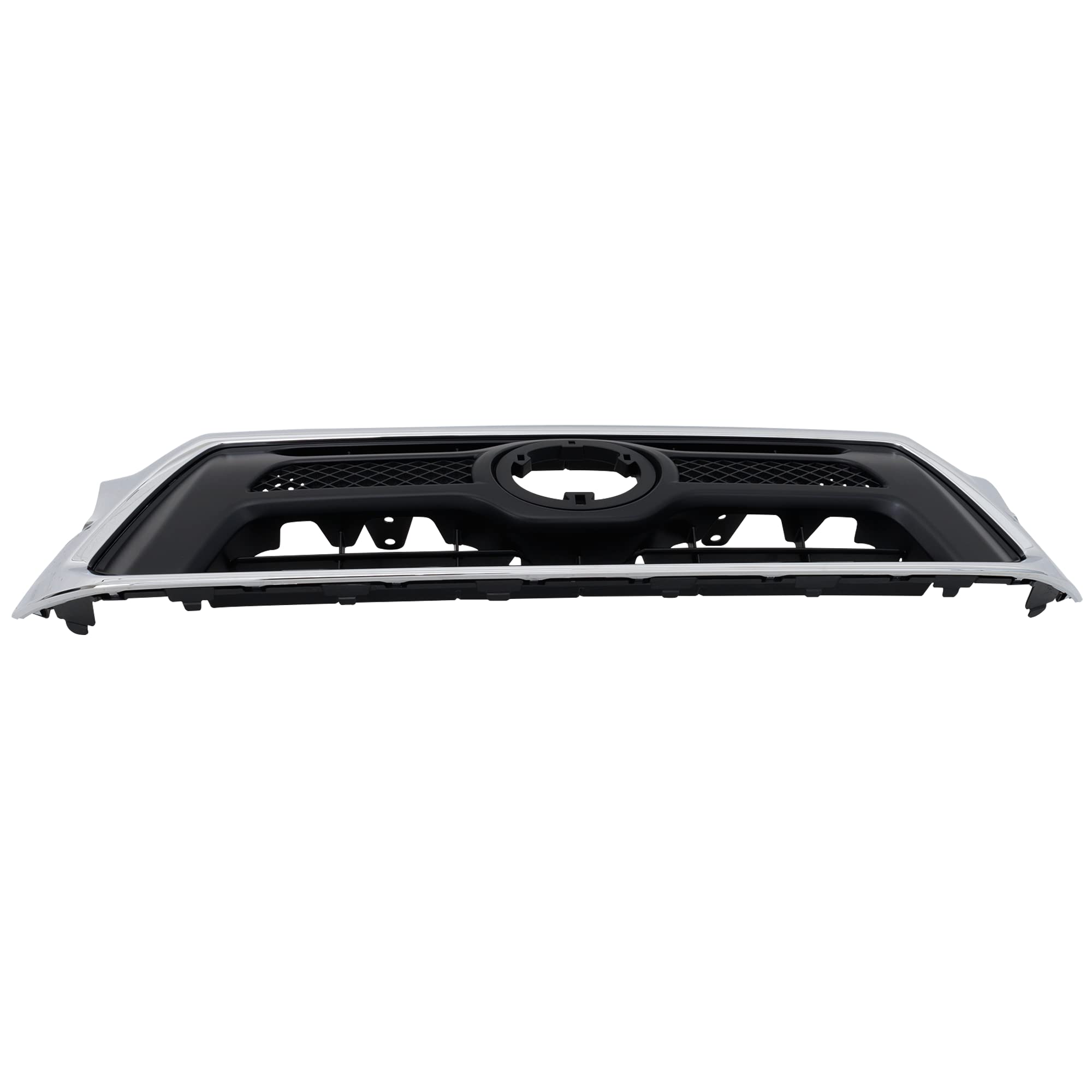 Garage-Pro Grille Assembly Compatible with 2012-2015 Toyota Tacoma With Emblem Provision Painted Black Insert and Chrome Shell