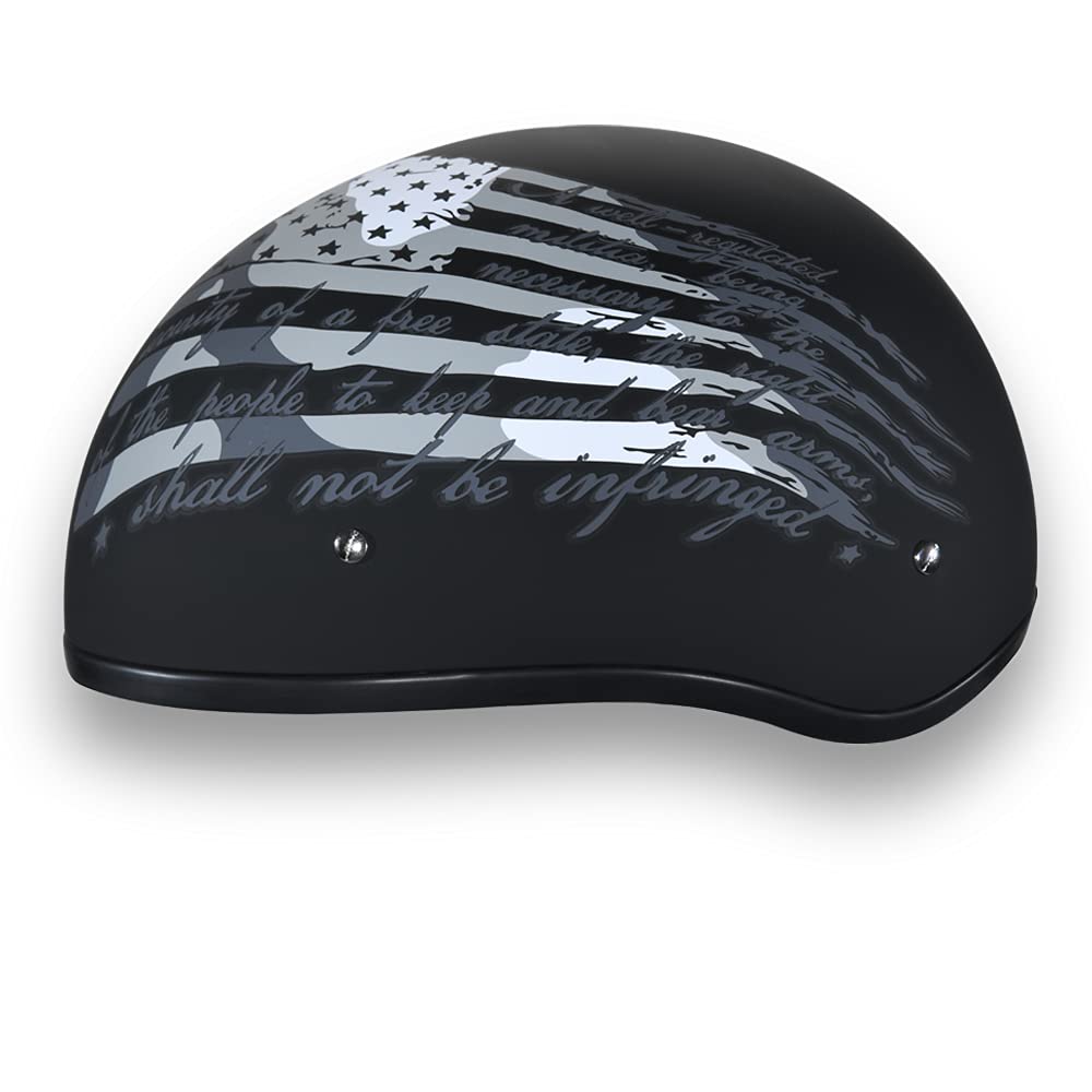 Daytona Helmets Half Skull Cap Motorcycle Helmet - Dot Approved [2Nd Amendment] [2Xs]