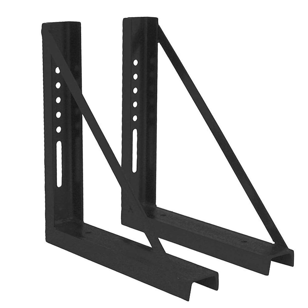 Buyers Products 1701006 Formed Welded Black Steel Mounting Brackets For Underbody Truck Tool Box, Set Of 2, 18 X 24, Corrosion Resistant With Universal Hole Pattern For Quick And Easy Mounting
