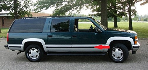 Automotive Authority Chrome Side Body Trim Molding - 320" Full Roll - Black - Model SUVELAM for 1988-1998 Chevy GMC Tahoe Silverado