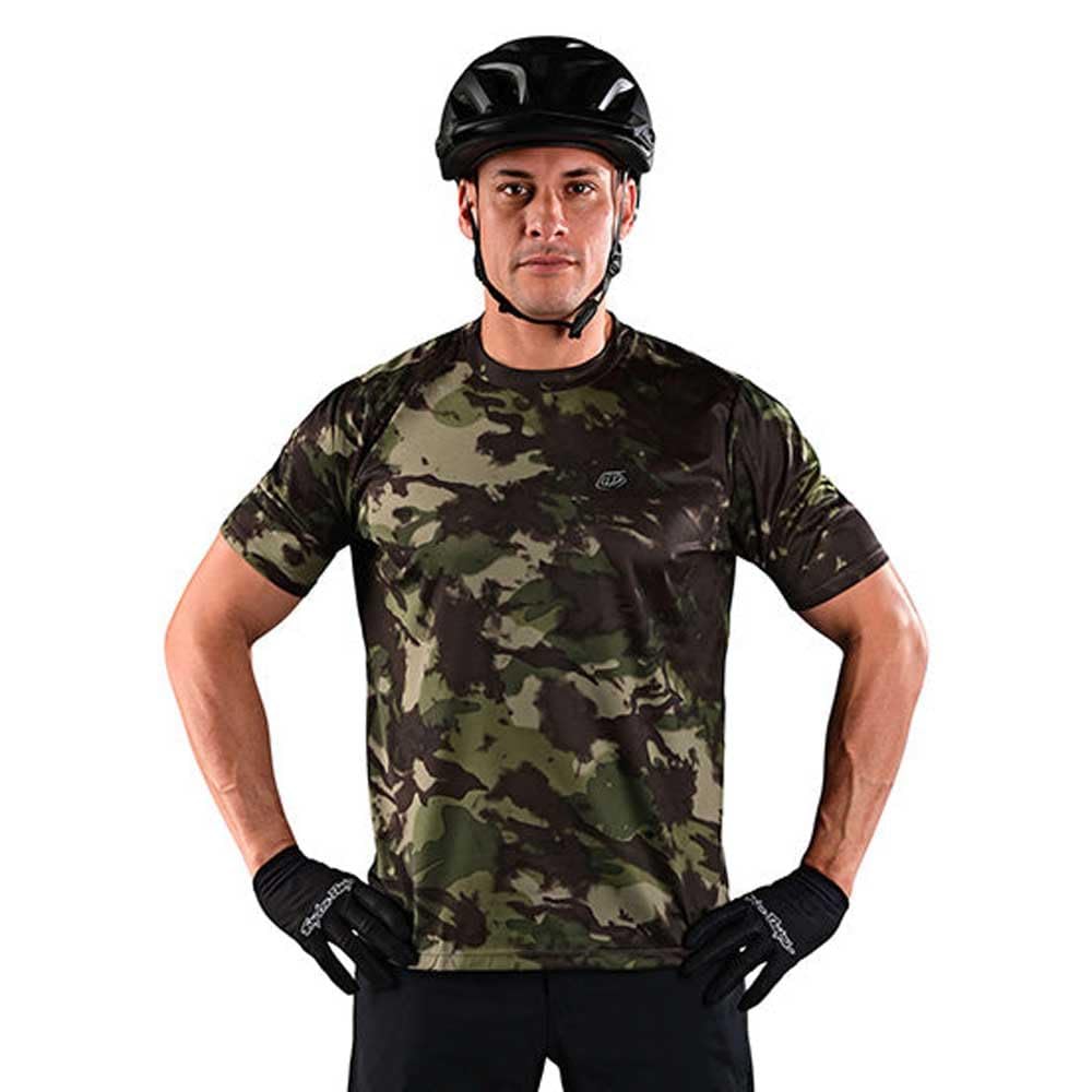Troy Lee Designs Cycling MTB Bicycle Mountain Bike Jersey Shirt for Men, Flowline SS (Covert Army Green, S)