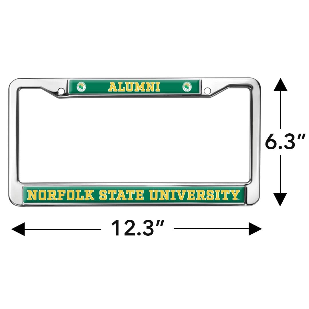 Norfolk State Alumni Logo Full Size Standard License Plate Metal Frame