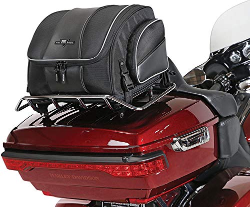 Nelson-Rigg Weekender Backrest/Sissy Bar Rack Bag - Black/Grey, One Size, NR-215, Ultramax Fabric for Harley, Indian, Yamaha & Suzuki Motorcycles