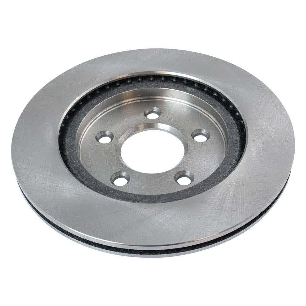 Trq Rear Brake Rotors Set Solid Compatible With 2005-2014 Ford Mustang