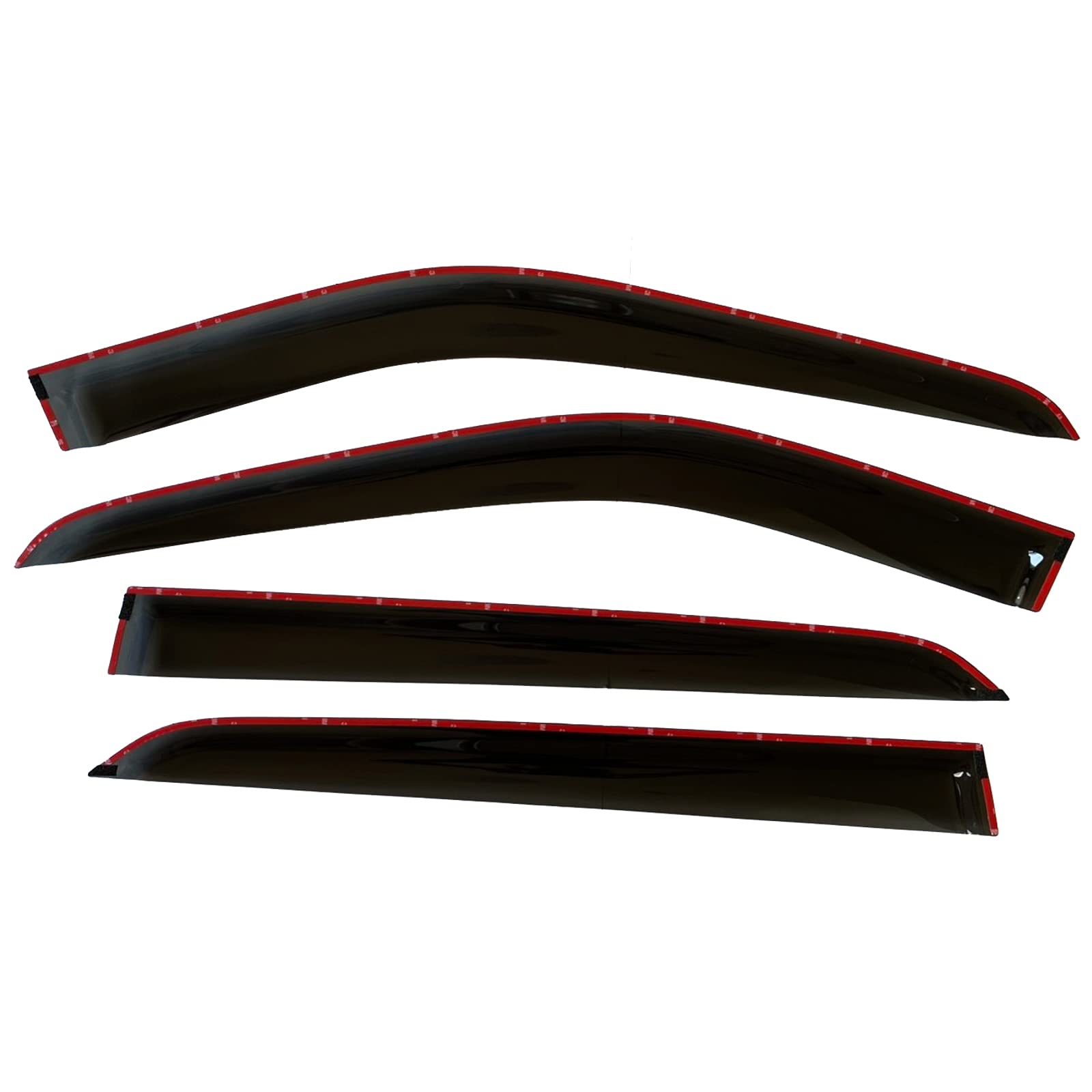 2018-2024 Tape-On Side Window Visor Deflectors For Nissan Kicks S Sv Sr Smoked Tinted Rain Guards 2019 2020 2021 2022 2023
