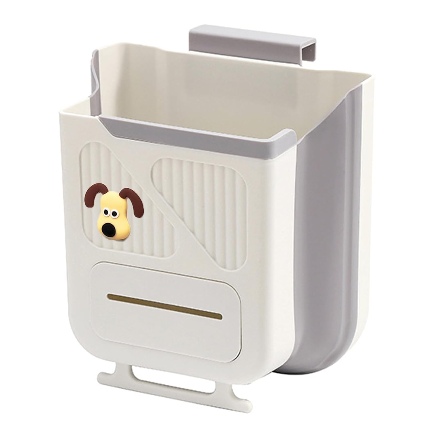 Hidak Folding Waste Baskets Trash Can, Collapsible Hanging Trash Can for Kitchen, Camper, SpaceSaving Kitchen Dust Bin Striped 