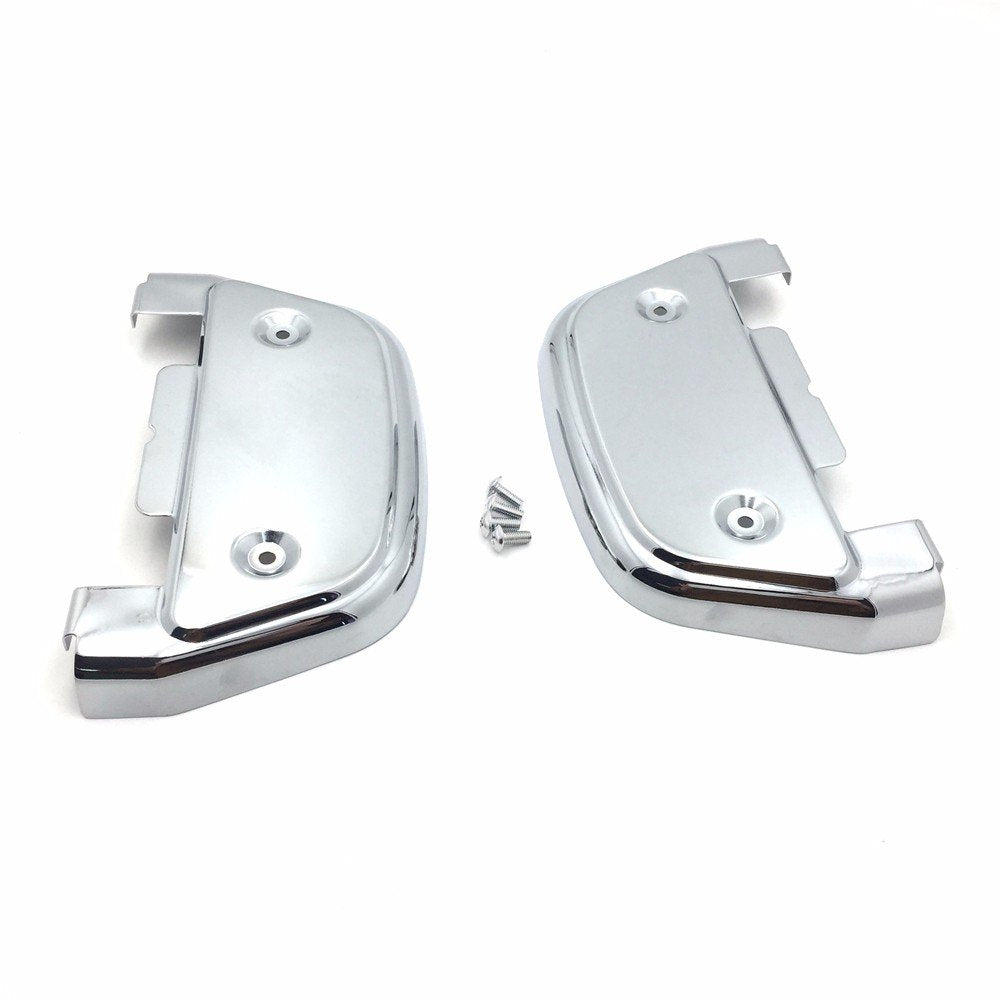 HTTMT MT216-115- Chrome Passenger Footboard Covers Compatible with Harley Street Bob FXDB/Road Glide FLTRX/Tour Glide Classic FL