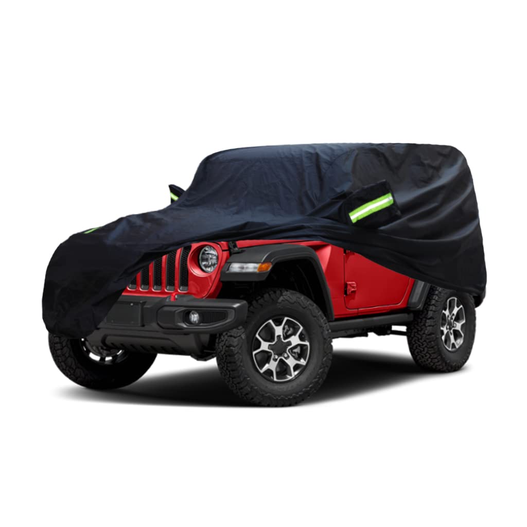 Sjysxm Custom Car Cover Compatible With Jeep Wrangler 2 Door 1987-2025, Waterproof Rain Snow Sun Dust Car Cover For Wrangler 2 D