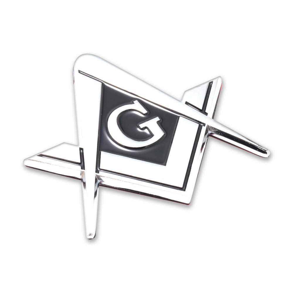 Freemason Square And Compass Metal Decal Auto Emblem