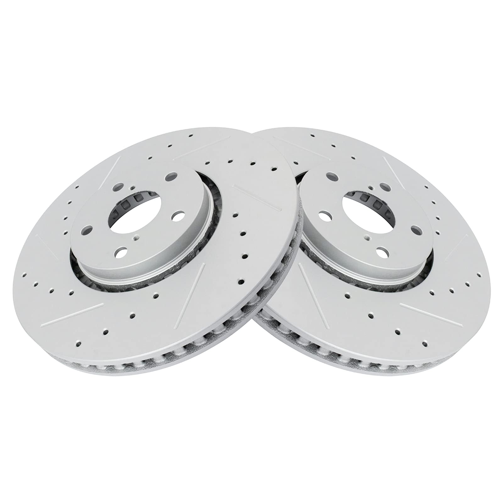 Trq Front Performance Brake Rotors Set Premium G-Coated Compatible With 2007-2011 Lexus Gs350 2006-2007 Gs430 Gs450H 2008-2011 G