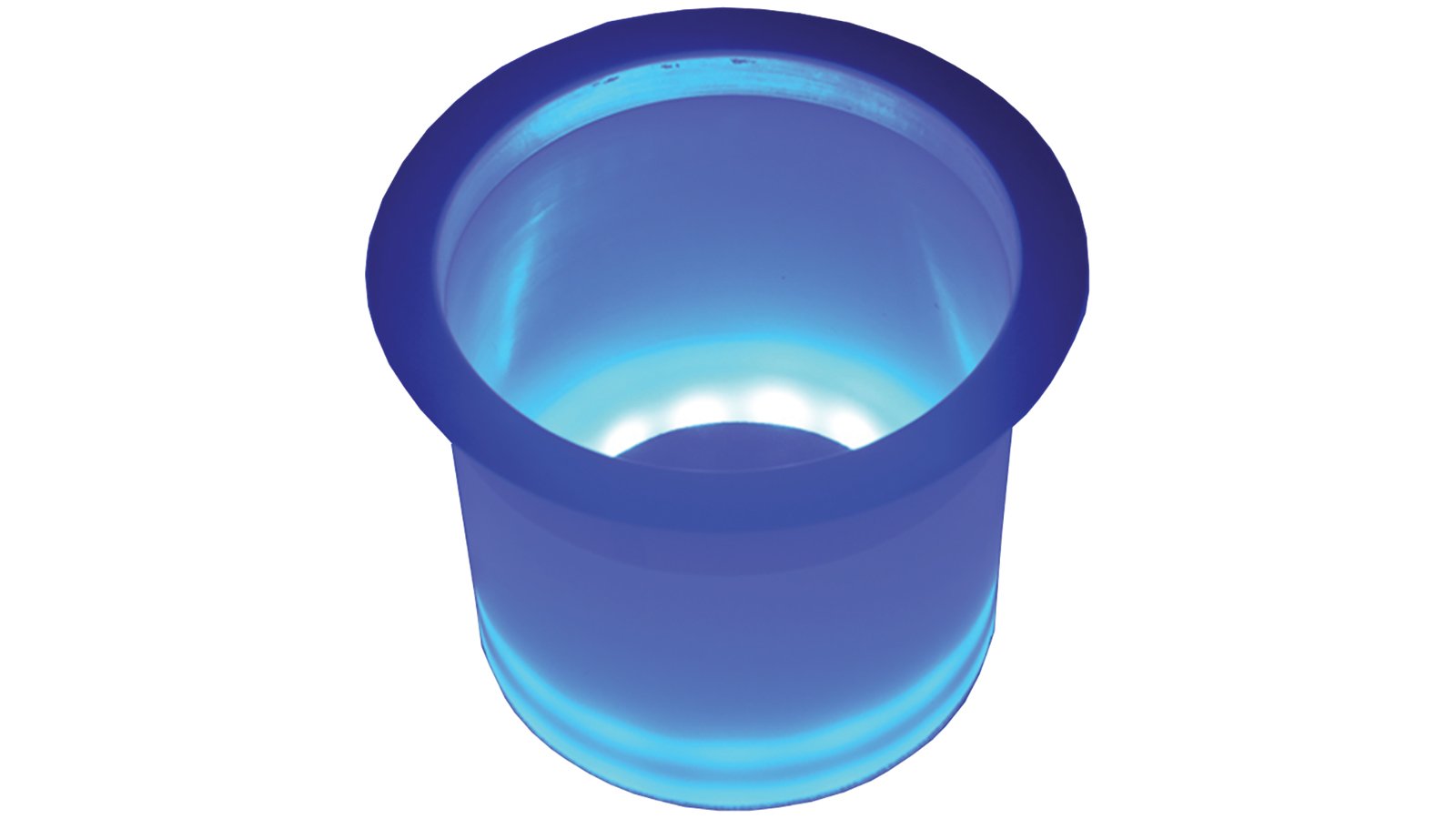 T-H MARINE LED-LCH-BU-DP LED Lighted Stainless Steel Rim Drink Holder - Blue
