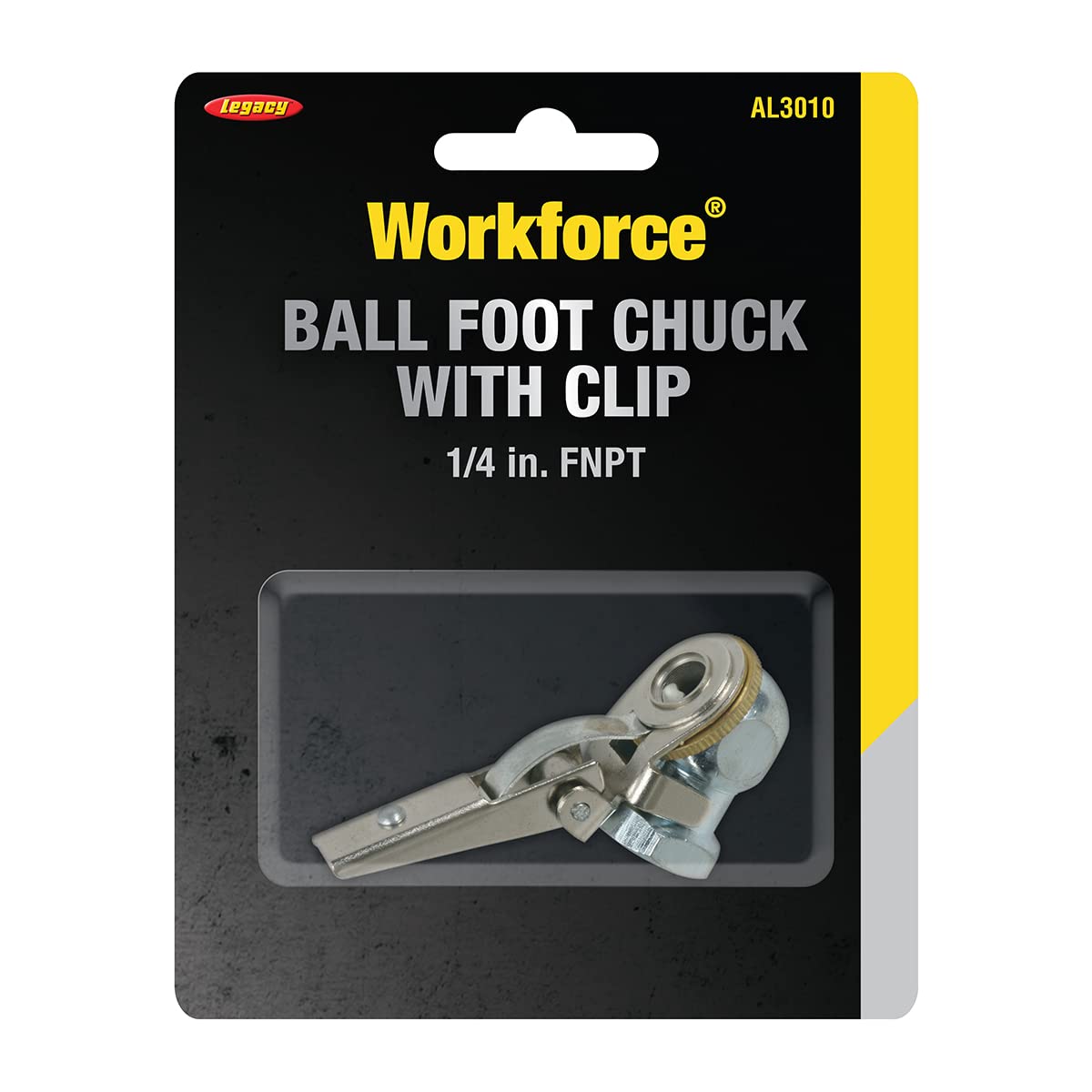 Legacy Ball Foot Air Chuck With Clip, 1/4 In. Female - Al3010