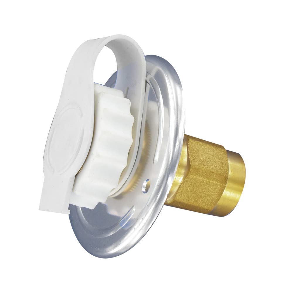 Valterra A01-0172Lfvp Flush-Mount Water Inlet - Fpt, 2-3/4'' Flange, Aluminum Finish (Carded)