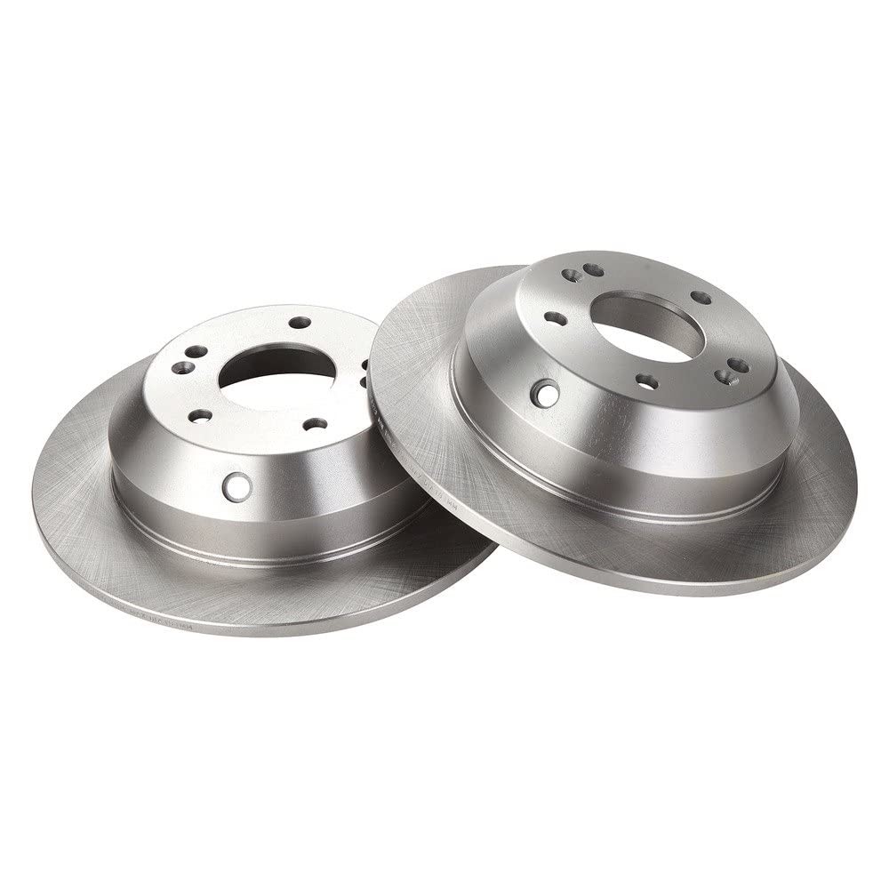Trq Rear Brake Rotors Set Solid Compatible With 2010-2018 Hyundai Santa Fe 2013-2018 Santa Fe Sport 2015-2020 Kia Sedona 2011-20