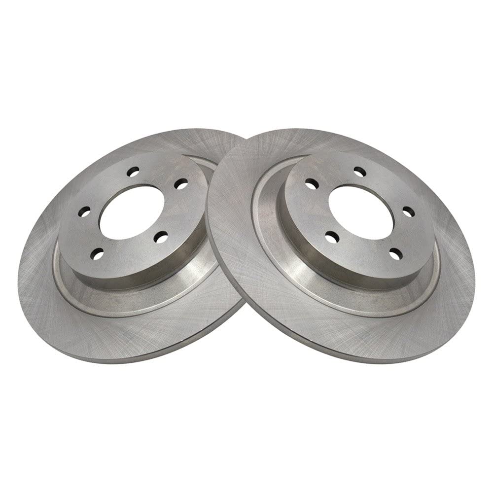 Trq Rear Brake Rotors Set Solid Compatible With 2006-2015 Mazda 5