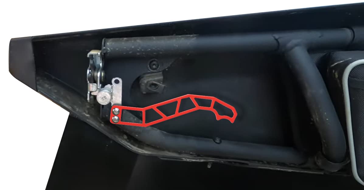 Dicater 4Pcs X3 Door Handle Latches Compatible With Can-Am Maverick X3 X Ds Rs Turbo R Max 2 & 4 Door 2017 2018 2019 2020 2021 2022 2023,Red