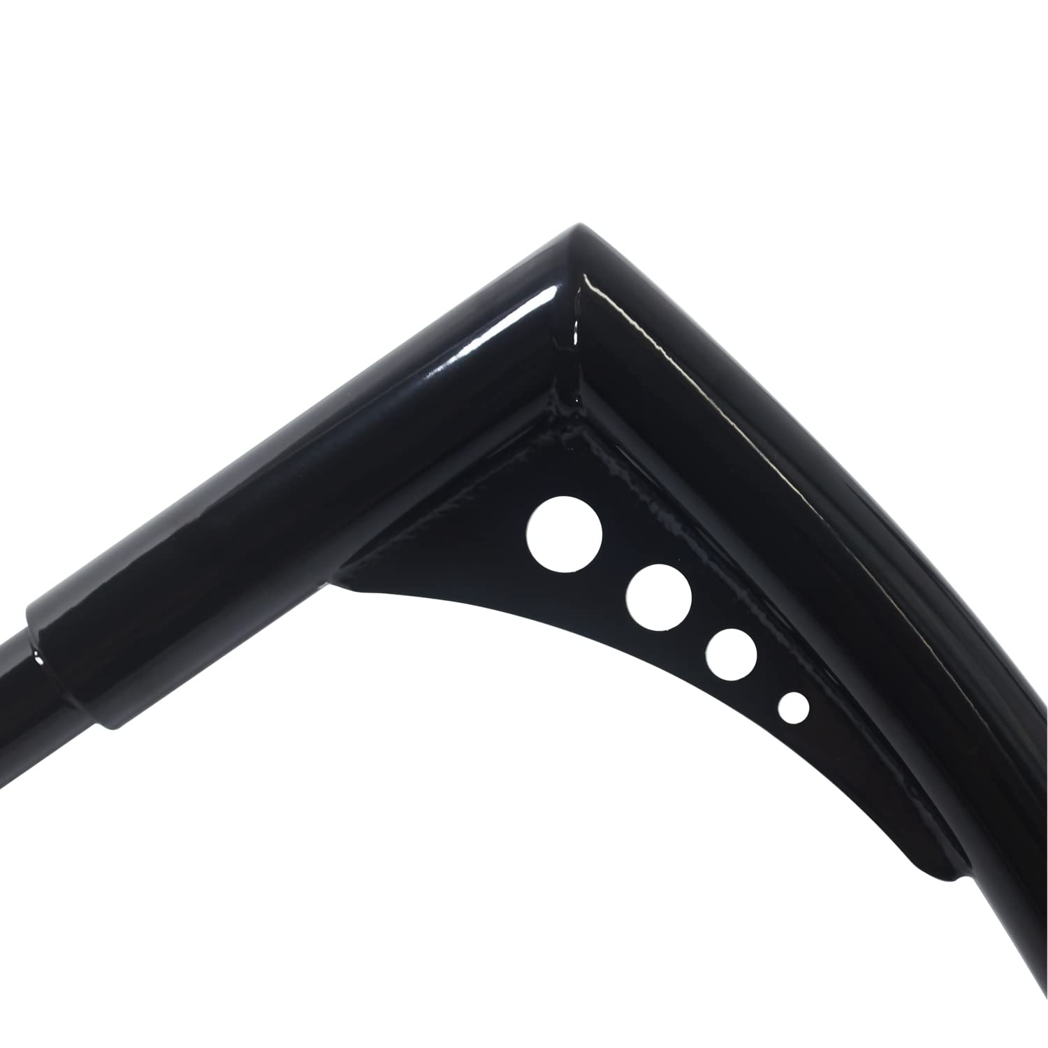 AIRCMT 10 Inch Rise Batwing Ape Hangers Handlebar for Harley Softail & Sportster - 1-1/4'' Tube, Gloss Black, Alloy Steel