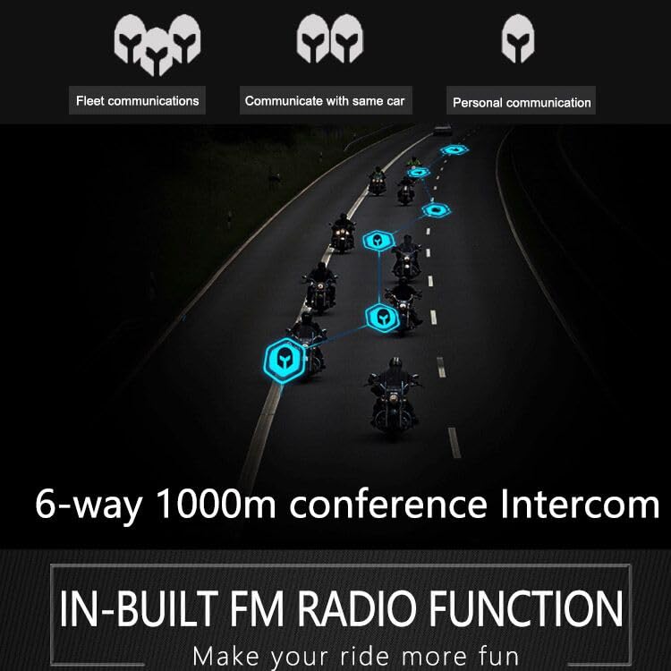 1Storm Adult Motocross Helmet Off Road Mx Bmx Atv Dirt Bike Mechanic + Motorcycle Bluetooth Headset: Skull Black