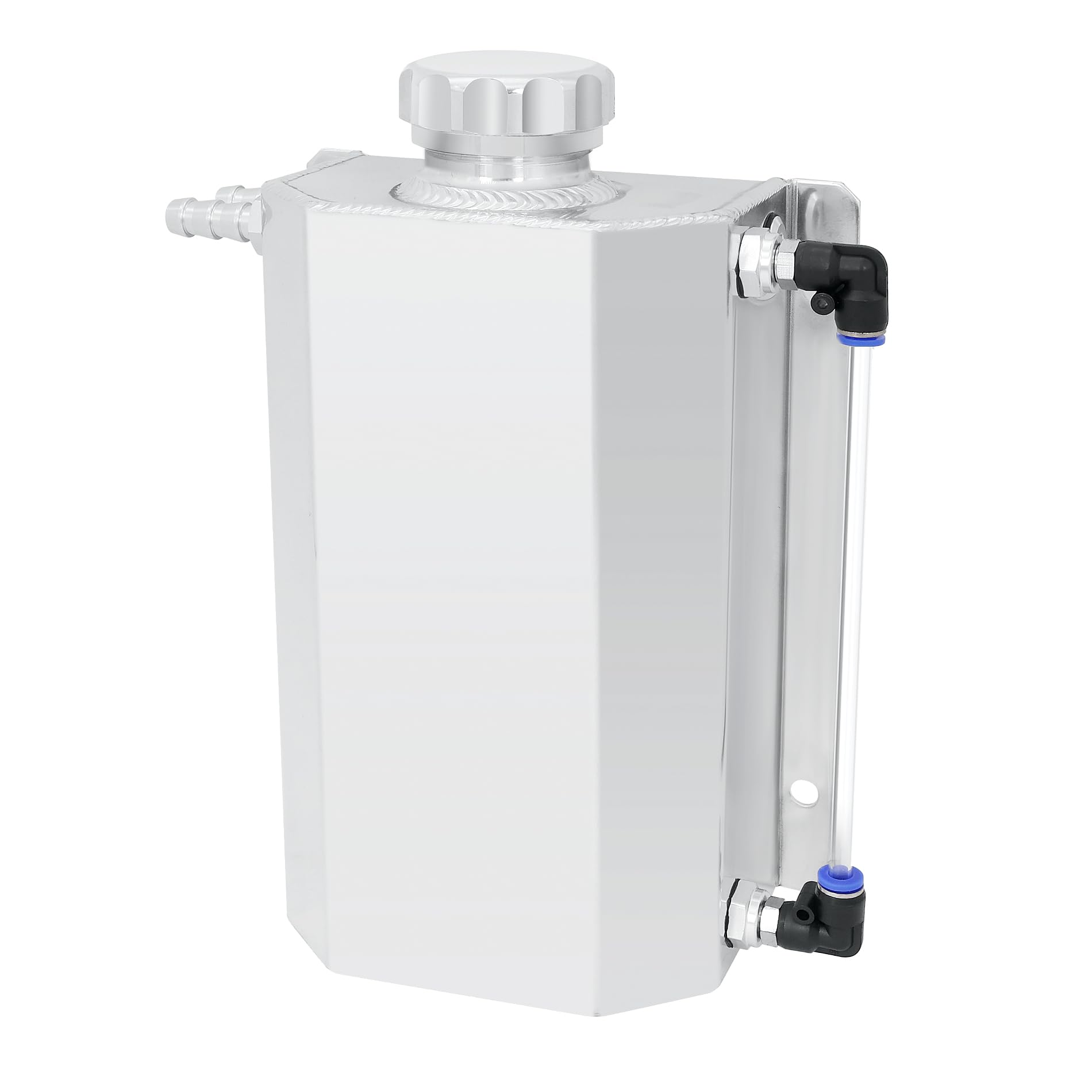 Evil Energy Radiator Coolant Overflow Tank, Coolant Recovery Tank Aluminum 2L Silver